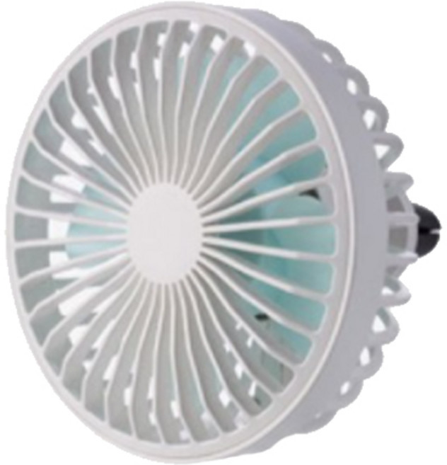 애니클리어 에어 쿨핑 팬 차량용 송풍구 선풍기, PDB-ACF10, 화이트