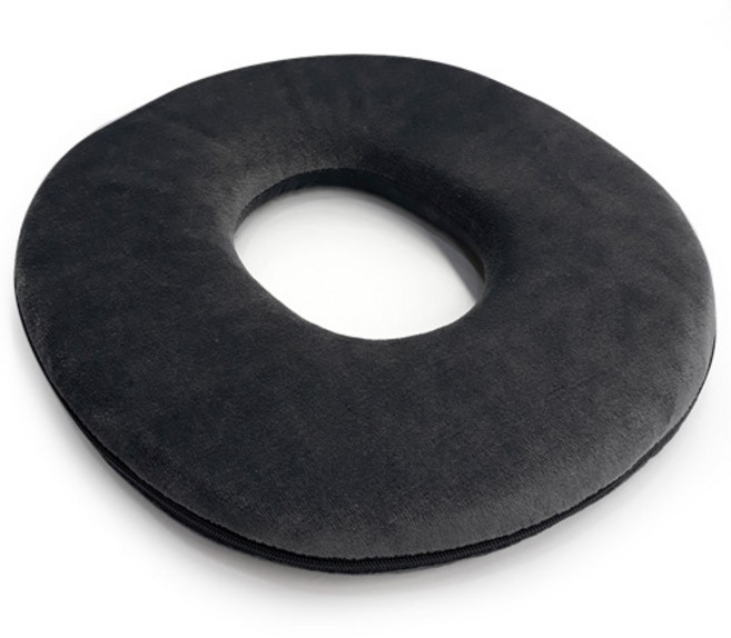 나도미인 극세사 메모리폼 원형 베개, 진회색, 1개