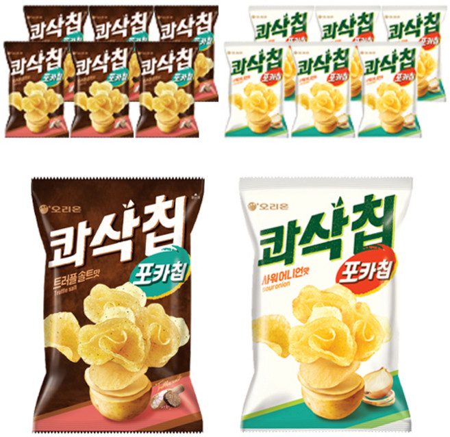 포카칩 콰삭칩 트러플솔트맛 60g x 7p + 사워어니언맛 60g x 7p 세트, 840g, 1세트