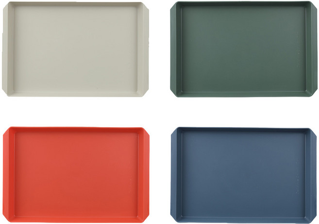 인콕 컬러 트레이 세트, 크림베이지 + 올리브그린 + 레드 + 네이비, 4개