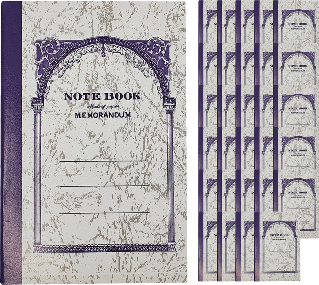 희망노트 비망수첩 20매 40p, 혼합색상, 1세트