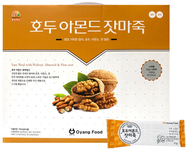 오양식품 호두 아몬드 잣 마죽, 1.68kg, 1개