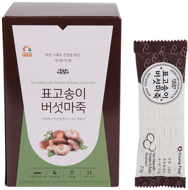 오양식품 표고송이 버섯 마죽, 21g, 13개입, 1개