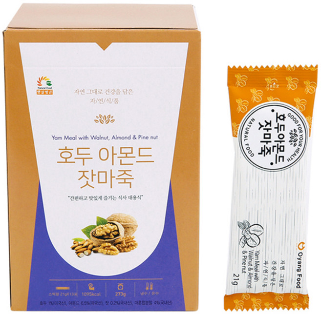 Haetssalbijeun 五養食品 核桃杏仁松子山藥糊, 21g, 13入, 1個