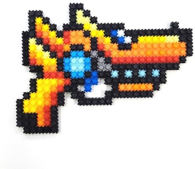 블럭통 디폼블럭 칼 총 만들기 49, 혼합색상, 1개