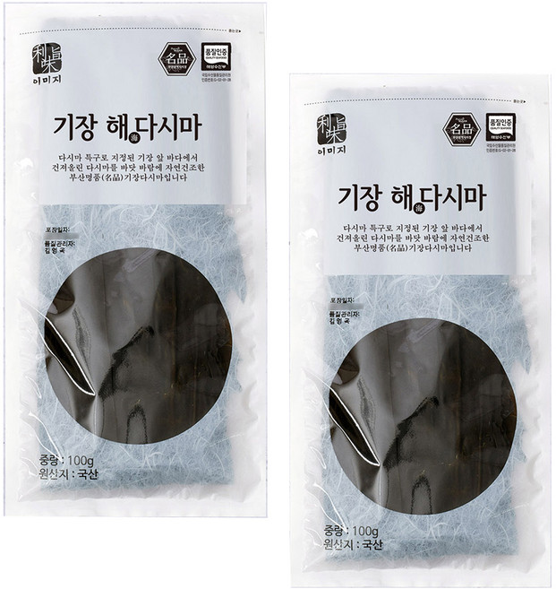 이미지 기장 해 다시마, 100g, 2개