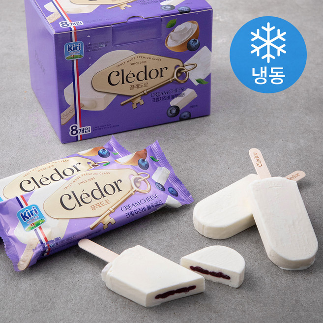 끌레도르 끼리크림치즈 블루베리바 (냉동), 85ml, 8개입, 1박스