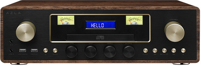 아즈라 AUX 블루투스 5 CD FM 라디오 일체형 오디오, AMAP-1000, 우드