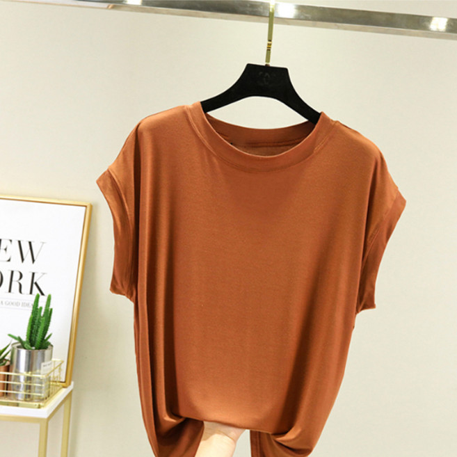 메이첼 여성용 보들보들 여리여리 캡소매 티셔츠 00003