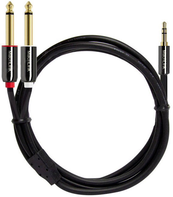 마하링크 3극 스테레오 TO 5.5/6.3 모노 Y 오디오 케이블, ML-SY6100 (10m), 혼합색상, 1개