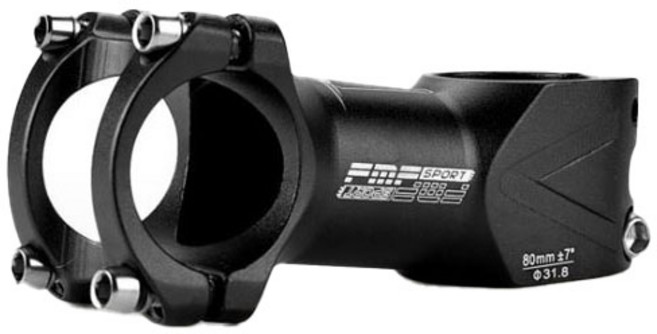 메이크스피드 자전거 스템 31.8 x 80 mm, 1개, 블랙