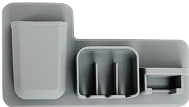 문일케미칼 실리콘 흡착 치약칫솔걸이, 그레이, 1개