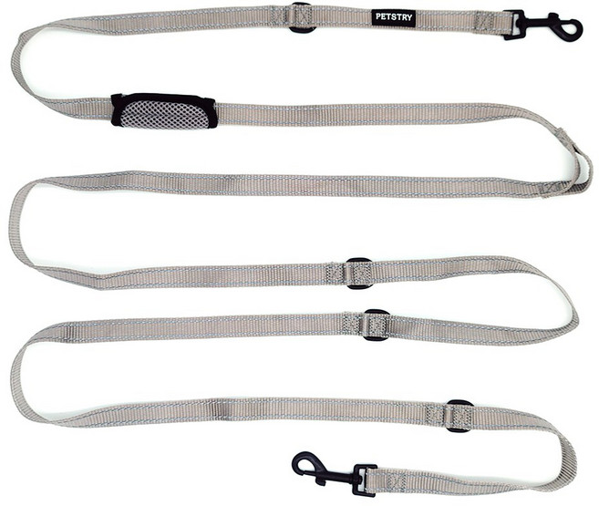 펫스츄리 강아지 올인원 멀티 폴딩 리드줄, GRAY, 1개
