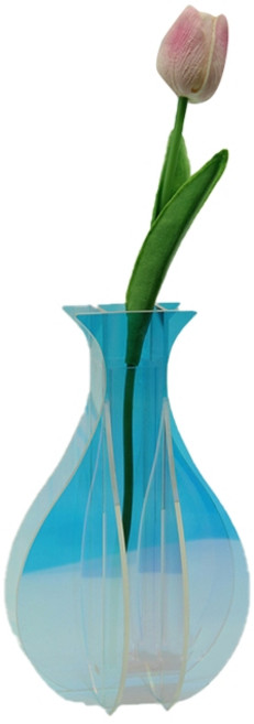 따니네 모던 인테리어 아크릴 화병 ZSP038 멀티 대, 반투명 스카이블루 + 반투명 퍼플