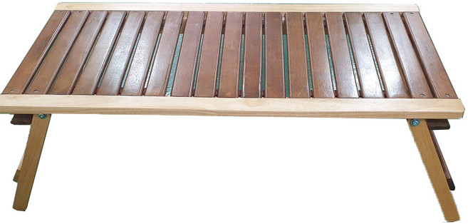 톰벳 우드 모던 캠핑 테이블 + 고급 가방 세트, 브라운