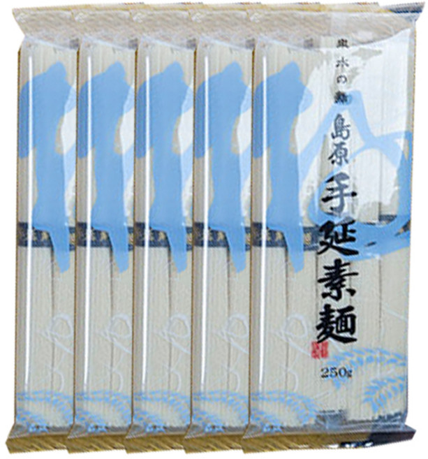 소면공방 샘물의 춤 시마바라 테노베 소면, 250g, 5개