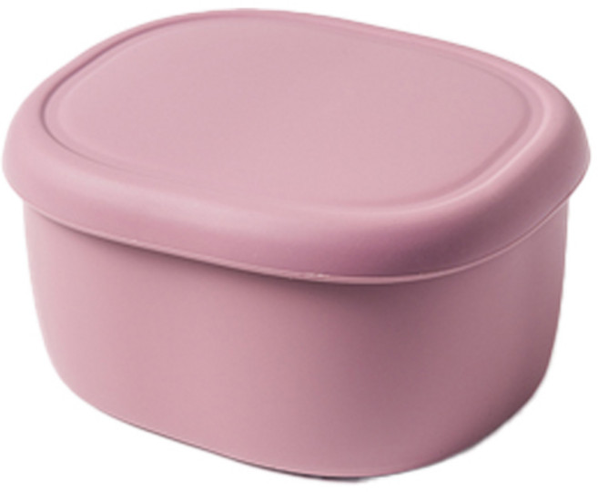 키친팩토리 파스텔 실리콘 라운드 밀폐용기 다크핑크, 1개, 200ml