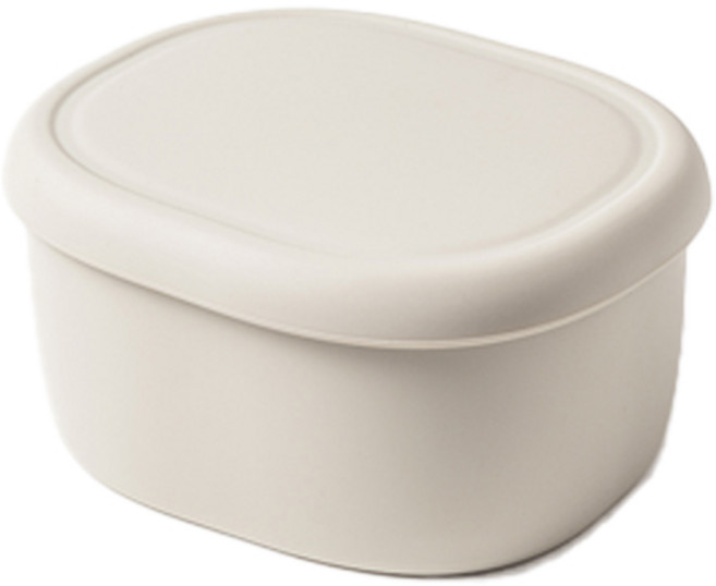 키친팩토리 파스텔 실리콘 라운드 밀폐용기 아이보리, 1개, 200ml