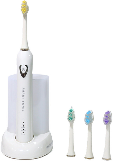 스마트소닉 5000 충전살균형 음파칫솔 칫솔핸들 화이트 + 충전 살균기 + 칫솔모 4p, RLT231, 1개