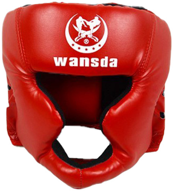 완스다 MMA UFC 복싱 헤드기어 격투 보호대, 레드, 1개