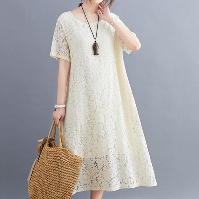 아뗄릭 라운드 레이스 롱 맥시 원피스 00094 빅사이즈 포함