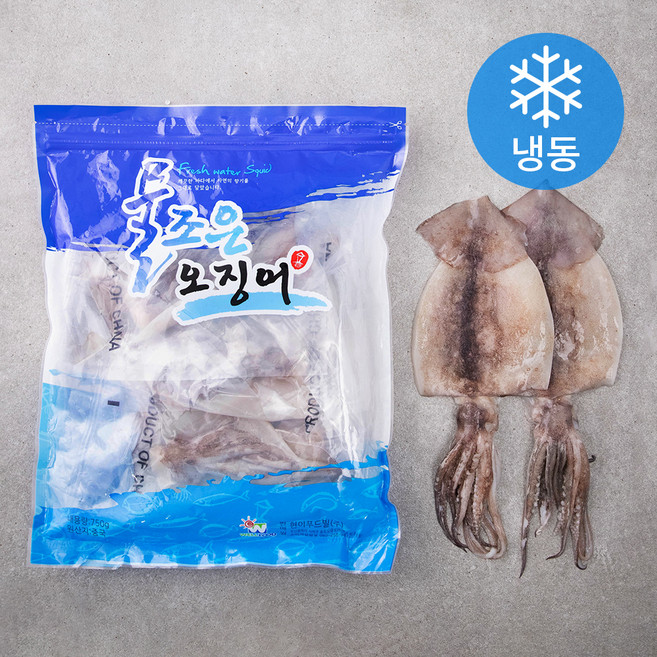 현이푸드빌 손질 오징어 (냉동), 750g, 1개