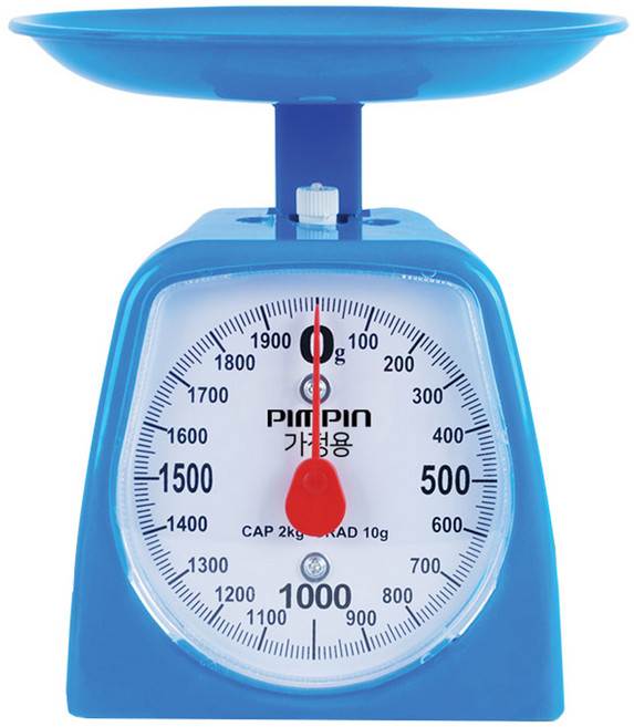 핌핀 가정용 주방저울, 2kg, 블루, PKS-2000