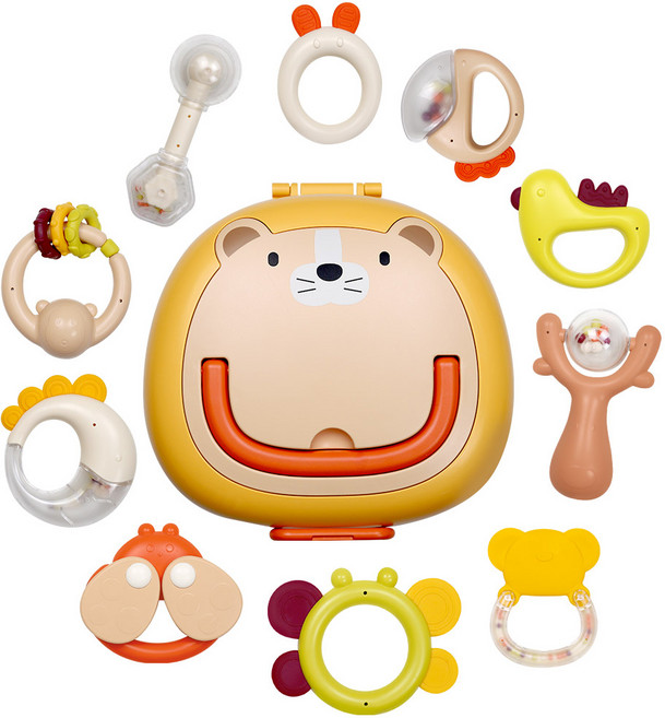 해피플레이 해피 라이온 딸랑이 10p 세트, 랜덤 발송, 1세트