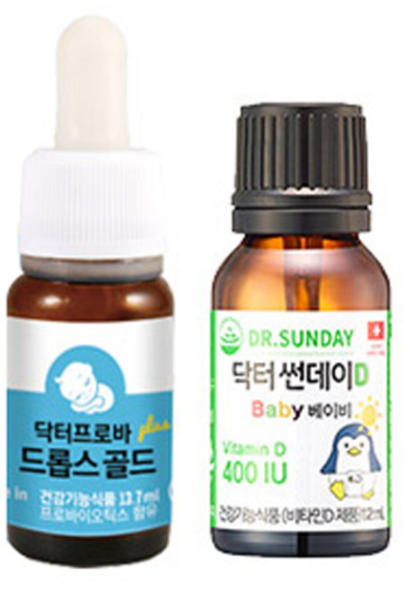 닥터프로바 드롭스 골드 유산균 + 닥터썬데이D 액상비타민 400IU, 1세트