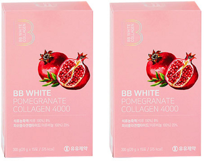 유유제약 BB화이트 석류 콜라겐 젤리 4000 15p, 300g, 2개
