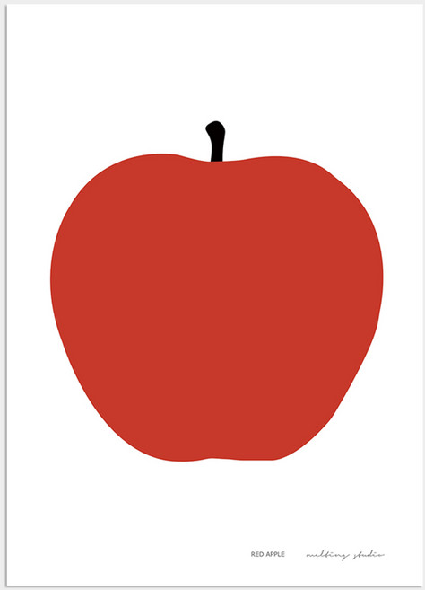 돈을 부르는 사과 그림 포스터 Red apple, 1번 Red apple #1