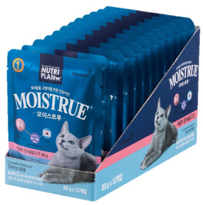 동원뉴트리플랜 고양이 모이스트루 주식파우치, 닭+참치, 960g, 1개