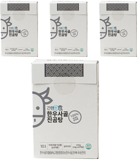 簡單的韓國牛肉牛骨杜松子湯, 140g, 4盒