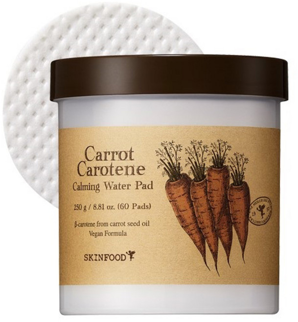 스킨푸드 캐롯 카로틴 카밍 워터 패드 250g, 60매입, 1개