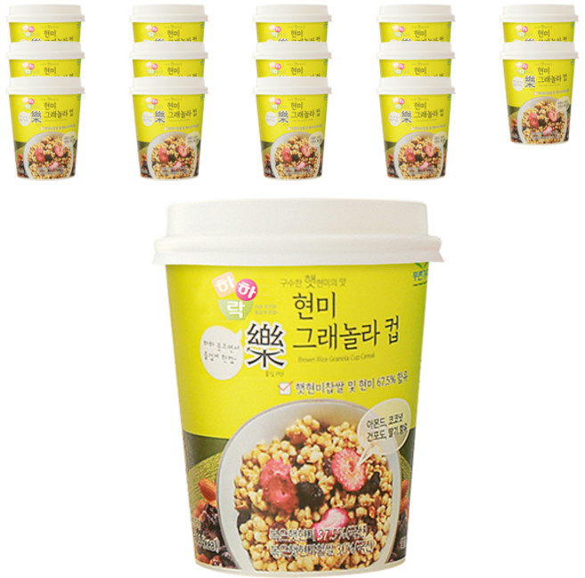 푸른가족 현미 그래놀라컵, 33g, 15개