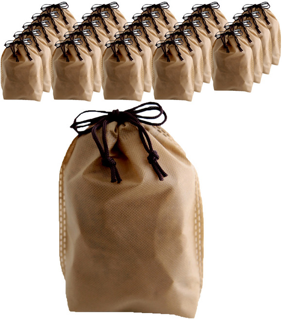 부직포 복주머니 더스트백 20 x 27 cm 25p, 카라멜, 1개