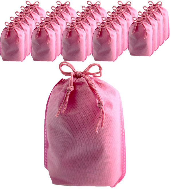 부직포 복주머니 더스트백 30 x 39 cm 25p, 핑크, 1개