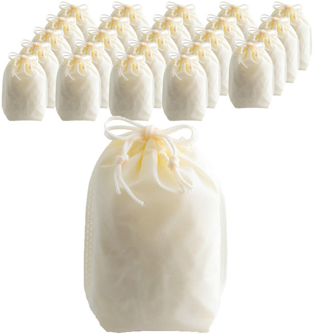 부직포 복주머니 더스트백 12 x 15 cm 25p, 아이보리, 1개