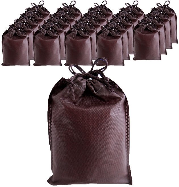 부직포 복주머니 더스트백 20 x 27 cm 25p, 브라운, 1개