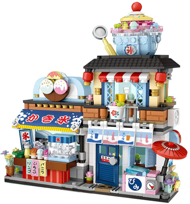 LOZ 빙수 쇼유뎅 레고호환블록, 혼합색상, 1세트