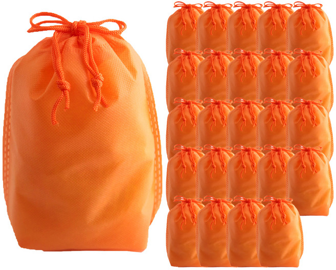 부직포 복주머니 더스트백 20 x 27 cm 25p, 오렌지, 1개