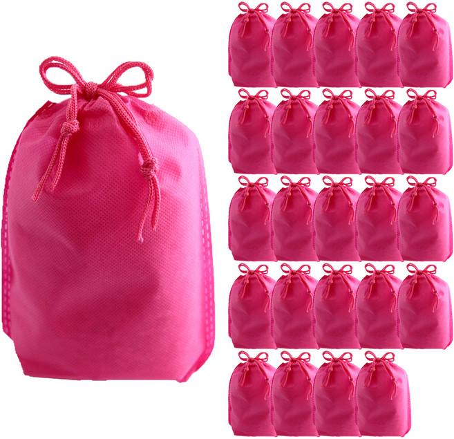 부직포 복주머니 더스트백 15 x 20 cm 25p, 핫핑크, 1개