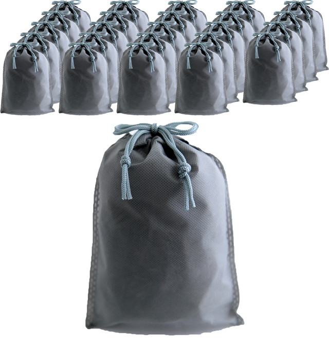 부직포 복주머니 더스트백 12 x 15 cm 25p, 그레이, 1개