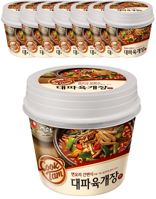 쿡탐 대파육개장면 217g, 8개