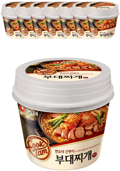 쿡탐 부대찌개면 221g, 8개