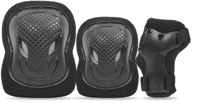 에어워크 아동용 인라인 보호대세트, 블랙, 1개