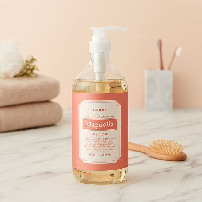 큐어실드 마온 약산성 비건 샴푸 매그놀리아 아카시아향, 마온 매그놀리아 천연 유래 비건샴푸 1000ml, 1개