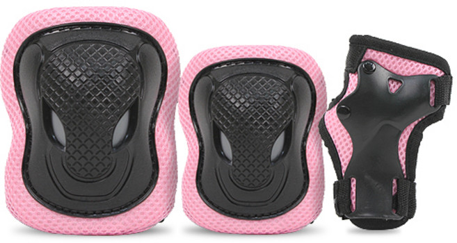 에어워크 아동용 보호대 세트, 핑크, 1개