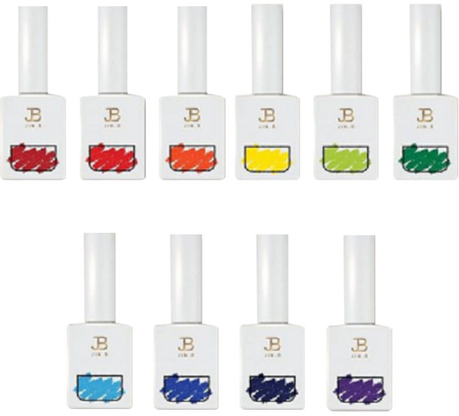 진비 아이비 크레팝스 원색 컬러젤 10종 세트, 혼합색상, 1개, 11ml