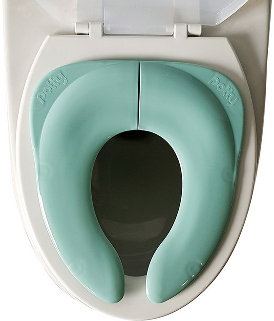 포띠즈 크린 휴대용 유아 접이식 변기커버 + 지퍼백, 민트